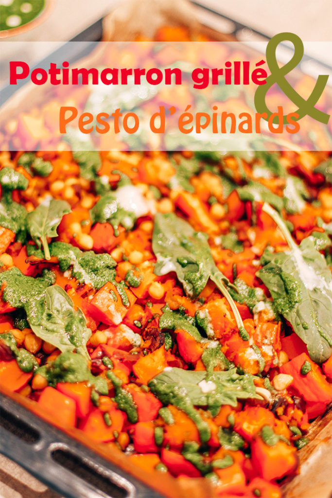 potimarron grillé pesto épinards